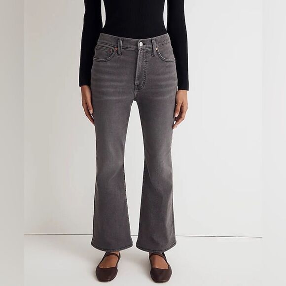 Madewell NWT The Perfect Vintage Flare Crop Jeans Size 25 in Johnsville Wash